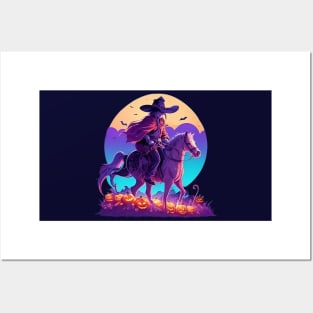 cowboy halloween Posters and Art